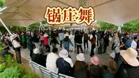 布达拉宫北们外，宗角禄康公园广场锅庄舞。