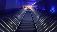长约90米的电梯你乘过没？快来重庆涪陵白鹤梁水下博物馆体验一下吧。你甚至能在电梯上下运行中，感受到温度的变化。