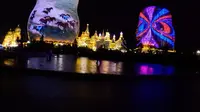 满洲里 套娃广场夜景