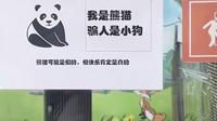 逛个动物园还能遇到山寨版的，一个比一个离谱淄博动物园里狗里狗气的“熊猫”