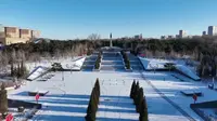 2023年11月24日航拍沈阳抗美援朝烈士陵园