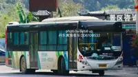 【观光车POV·烧油的环保车】崇左德天跨国瀑布景区环保观光车往返全程（德天游客集散中心⇄德天跨国瀑布景区）前座前方展望延时摄影POV