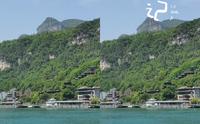 灯影峡远观宜昌三峡人家景区全貌