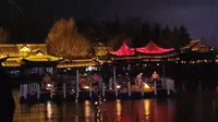 威海市华夏城打铁花