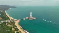 海南三亚南山文化旅游区航拍视频4K_大疆御三2