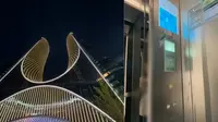 【全网首发】杭州第一高楼！杭州之门——杭州世纪中心西塔办公楼的搭载DOAS智能分配的中区三菱Maxiez高速电梯，难度较大（拍摄30F-1F）
