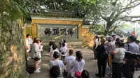 普陀山最高峰佛顶山和最高海拔寺庙慧济禅寺