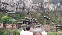 三峡车溪景区 云里雾里土家仙女下凡如仙境