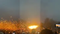心心念念的非遗打铁花，终于在非遗博览园灯会看到了。自存留念。