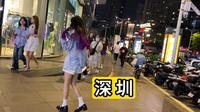夜逛深圳市东门老街 美女一闪而过