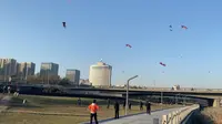 太原汾河景区步行体验