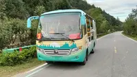 【水视频系列】黄冈市麻城市龟峰山景区景交车全程前方展望。