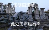 打卡圆明园遗址，此处不需要有声音，大家都懂