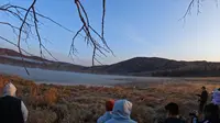 呼伦贝尔 乌苏浪子湖的晨雾