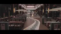 江门小冈香业城室内低空飞行航拍