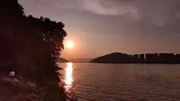 广东肇庆 上清湾村 日落