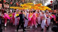 2023年陕西榆林老街陕北春节秧歌