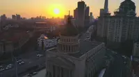 天津音乐厅的日落