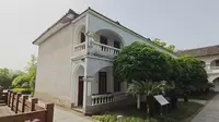 白鹭洲书院的内部以及讲解。