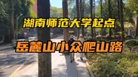 湖南师范大学为起点，岳麓山小众爬山路线，林荫小道，景色秀丽