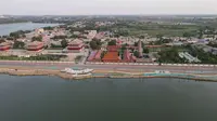 航拍南宫湖