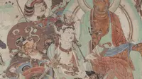 【敦煌壁画】榆林窟25窟弥勒经变菩萨图