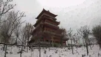 榆林榆阳区雪后去季鸾公园转一圈