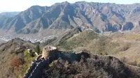 刷长城，天津蓟州黄崖关长城景区航拍，一镜到底，，，，，，