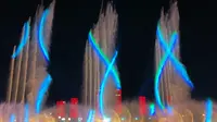 凤凰传奇《自由自在》【鄂尔多斯】乌兰木伦湖音乐喷泉