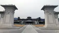 参观山西太原市晋祠公园，国内罕见的大型古建公园