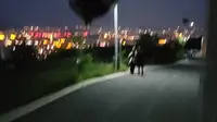 张家口八角台观光车登山最后一排第一视角