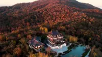航拍-南京栖霞山