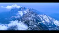 九华山冬季天台寺雪韵