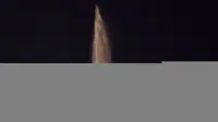 烟台滨海广场音乐喷泉实录（2026年8月4日19点30分场）。