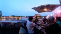 秦皇岛渔田七里海小镇景区！住宿带泳池，1500一夜！相声、魔术免费看！亲子游简直在完美不过了！餐厅二楼平台看夜景烟花太美好！