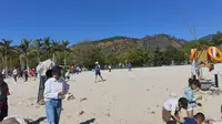 西昌金鳞沙滩游玩，游船