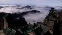 武当山日出道观古建天柱峰金殿