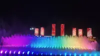 鄂尔多斯康巴什乌兰木伦湖音乐喷泉《Waves Amvaj》