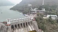 无人机航拍云台山子房湖