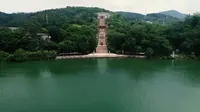广西百色市百色起义纪念园航拍