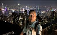 香港夜景太美了，登上太平山顶，俯瞰著名的维多利亚港