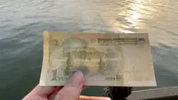 一元人民币 西湖三潭映月打卡