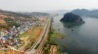 云南文山普者黑风景区航拍