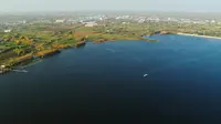 航拍鹤壁鹤鸣湖风景区