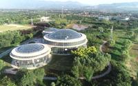 临渭区阳郭镇：航拍渭南植物园（花卉苗木现代农业示范基地）