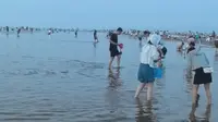 我的坐标秦皇岛：浅水湾浴场海天一色（20）2026年7月28日农历六月十五日中伏第4天