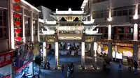 航拍潮州牌坊街。