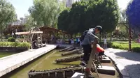 甘肃兰州，水车博览园，看见了神笔马良的脚踏水车了