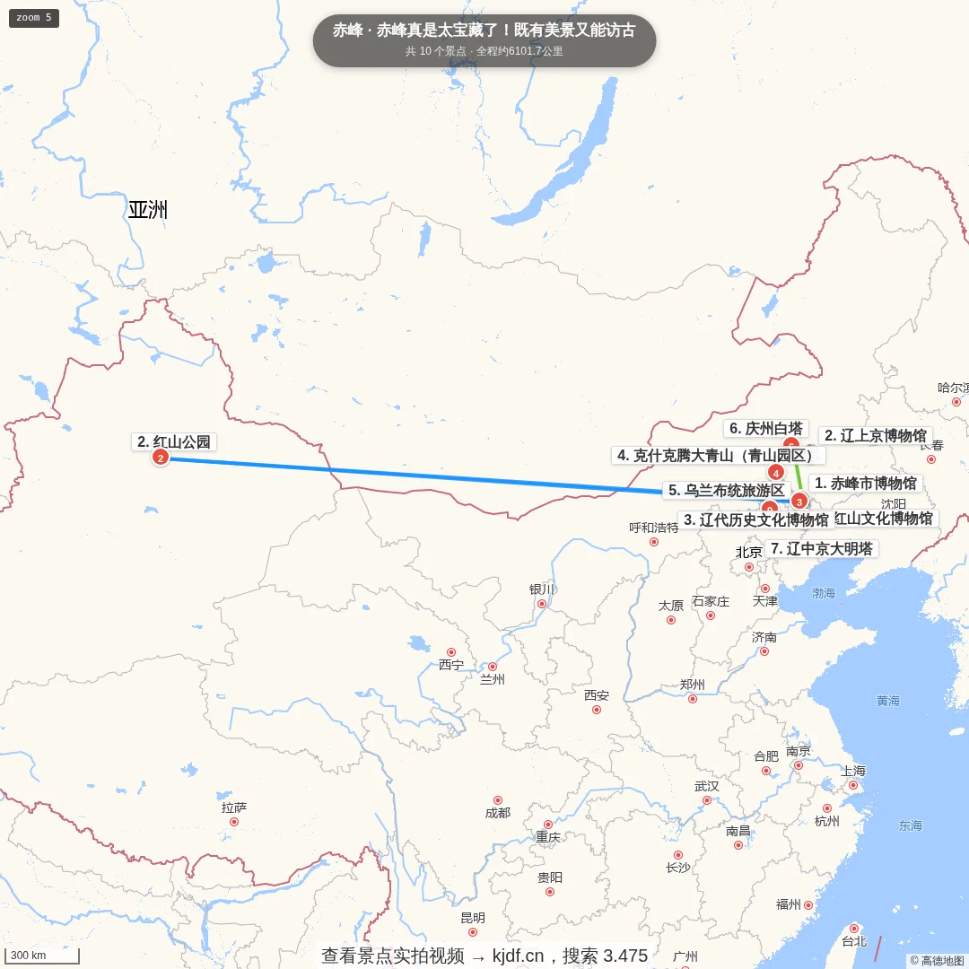 赤峰真是太宝藏了！既有美景又能访古旅游线路地图