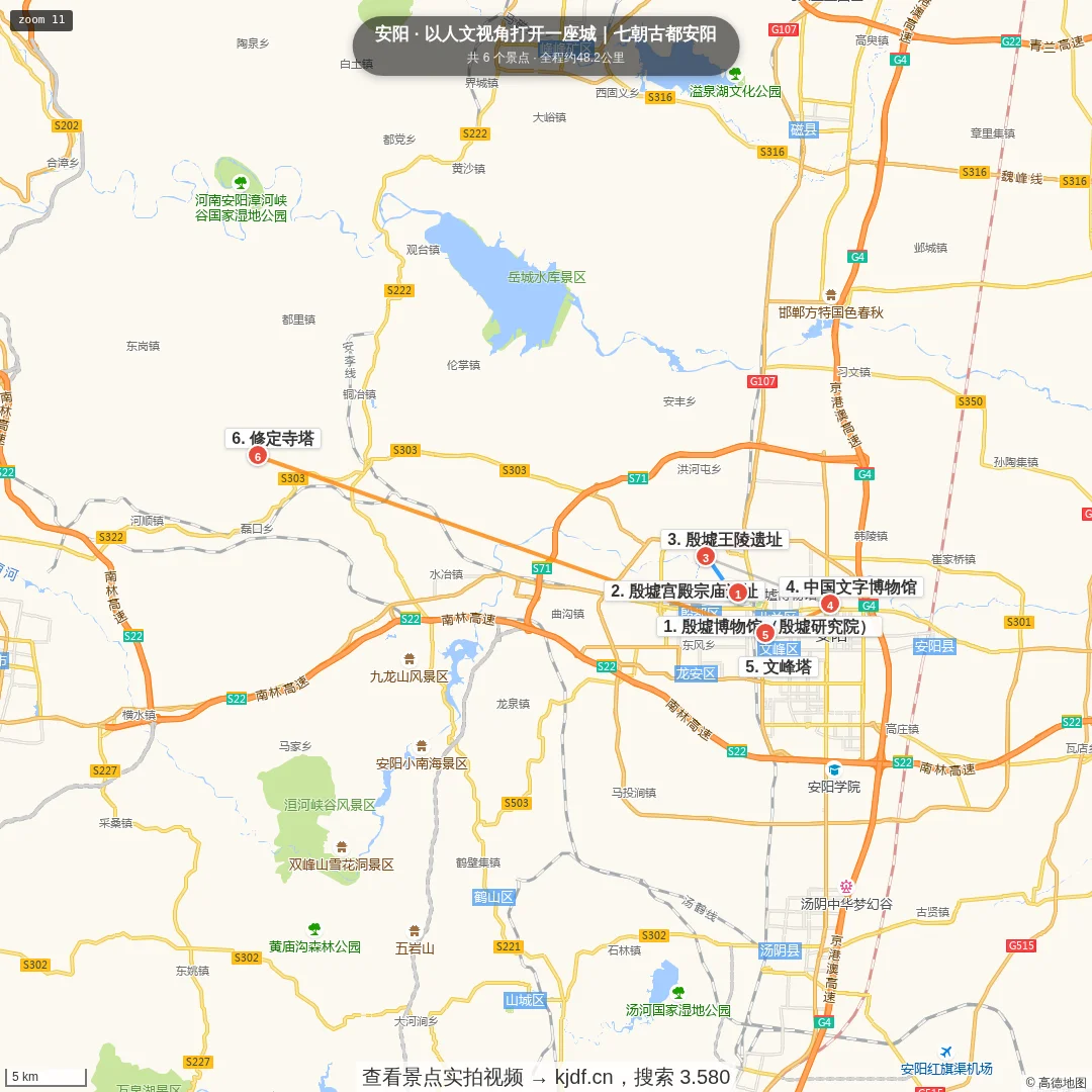 以人文视角打开一座城｜七朝古都安阳旅游线路地图